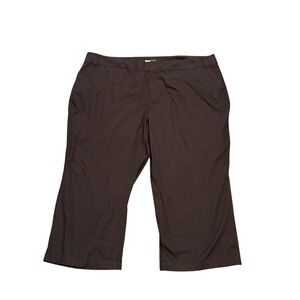 Charter Club Woman Brown Capri Pants Straight Leg Cotton Plus Size 24W NWT
